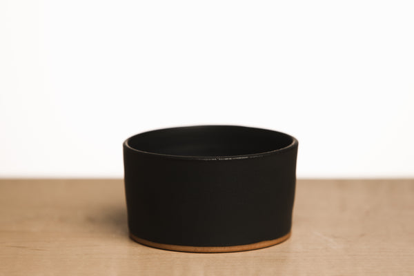 Black ceramic bowl