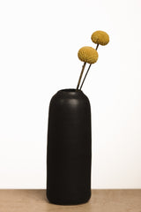 Black ceramic vase