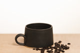 Black ceramic mug